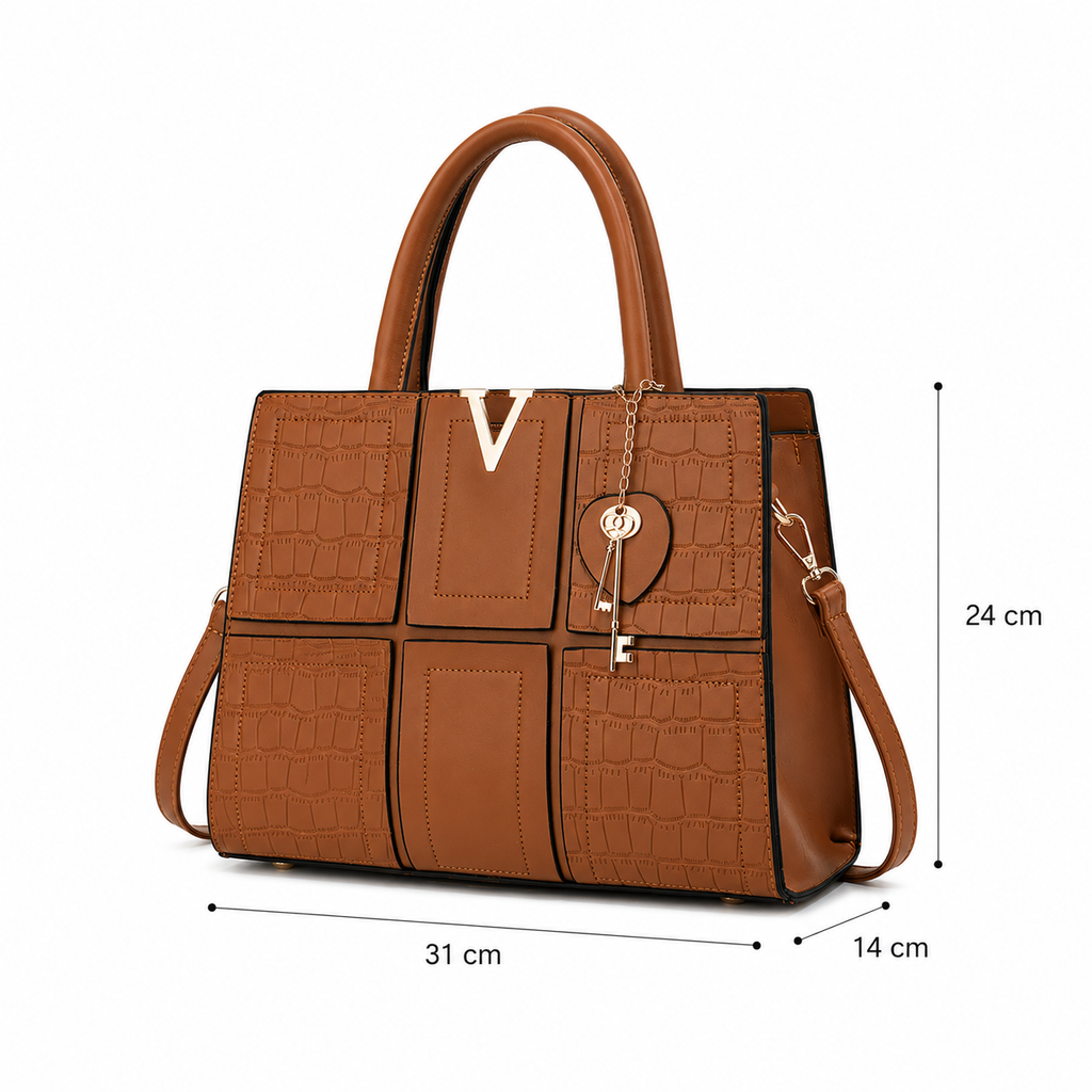 Cartera Aurelia Venecia con Neceser y Correa Desmontable