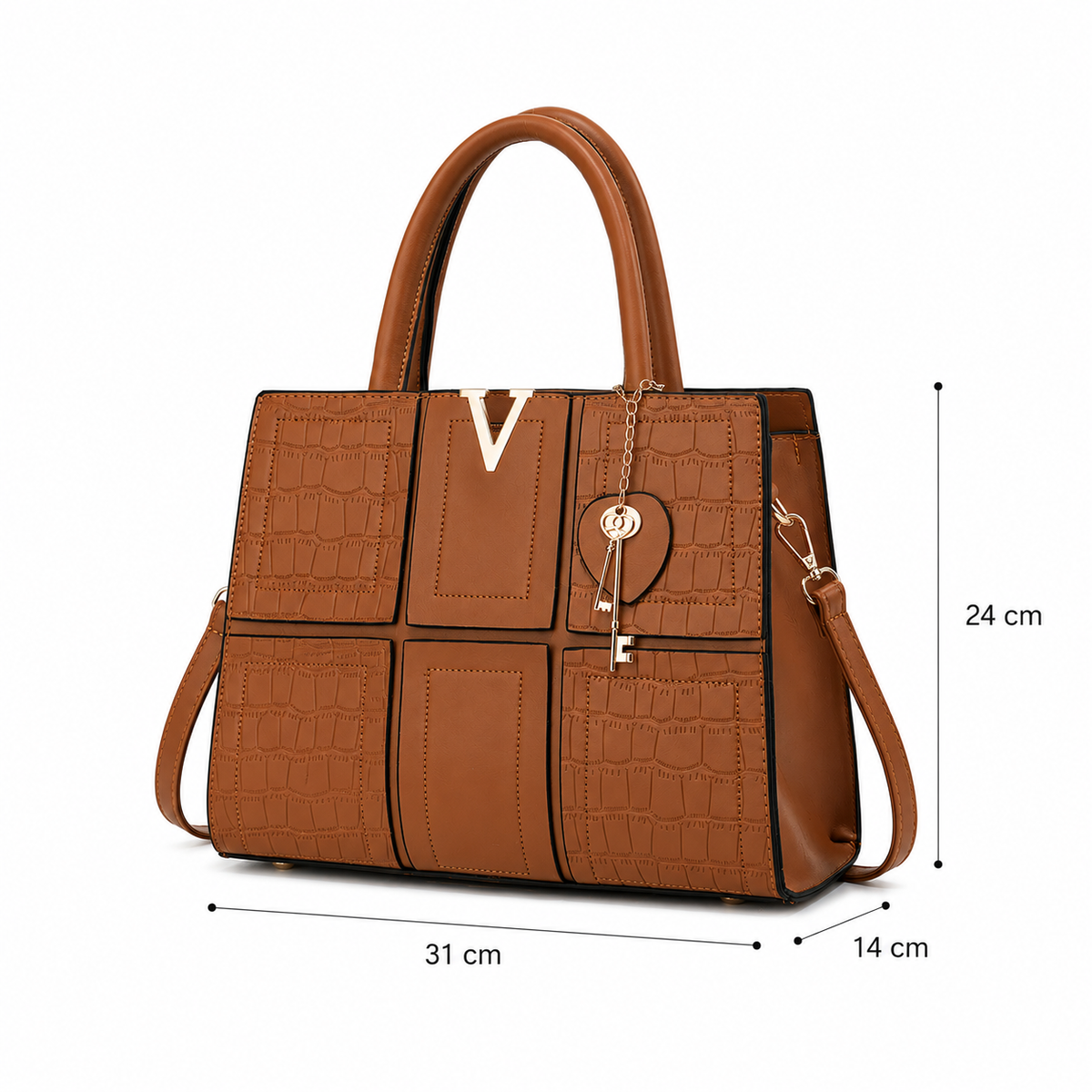 Cartera Aurelia Venecia con Neceser y Correa Desmontable