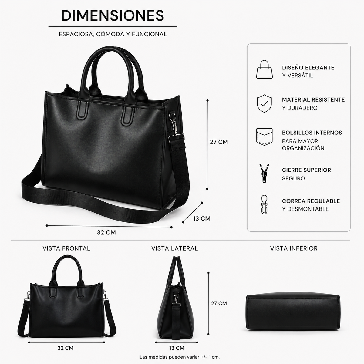 Cartera Aurelia Berlin Tote con Correa Desmontable